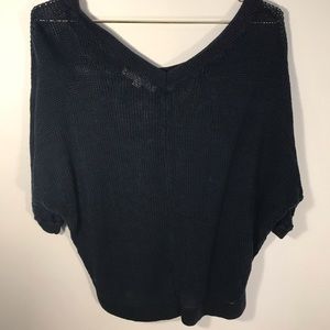 Black knitted blouse
